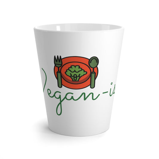 White Ceramic Vegan-ish™ Latte Mug