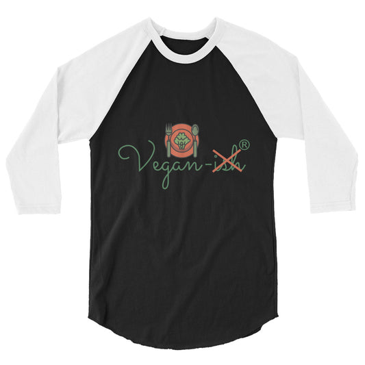 Unisex 3/4 Sleeve Vegan-ish™ Raglan Baseball T Shirt